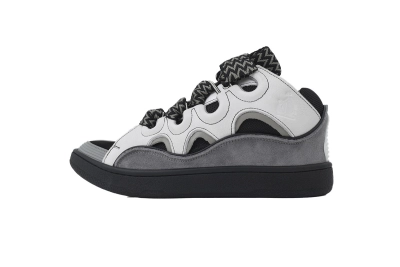 Lanvin Leather Curb Black White Grey 01