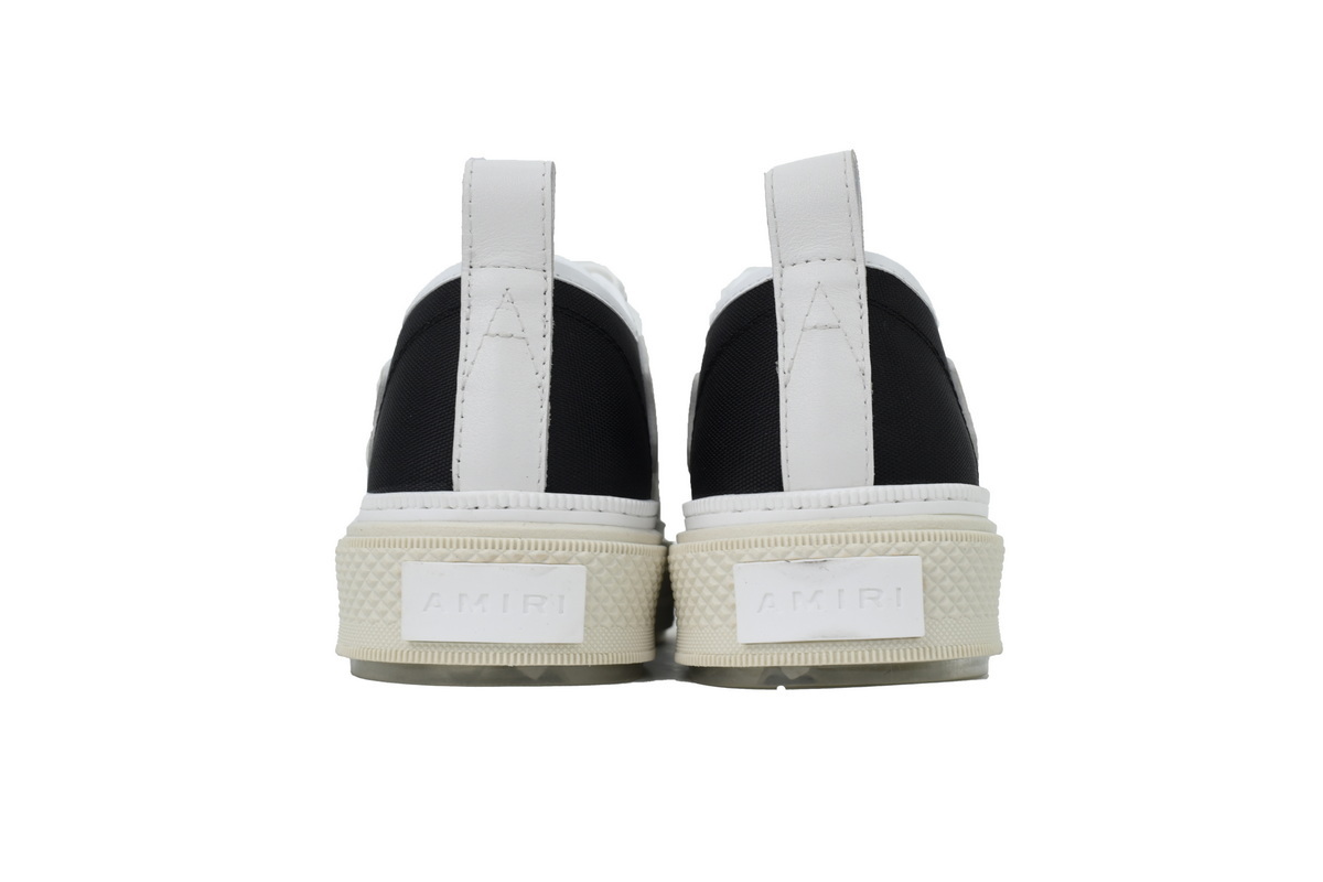 AMIRI Skel Court Lo Bone Black