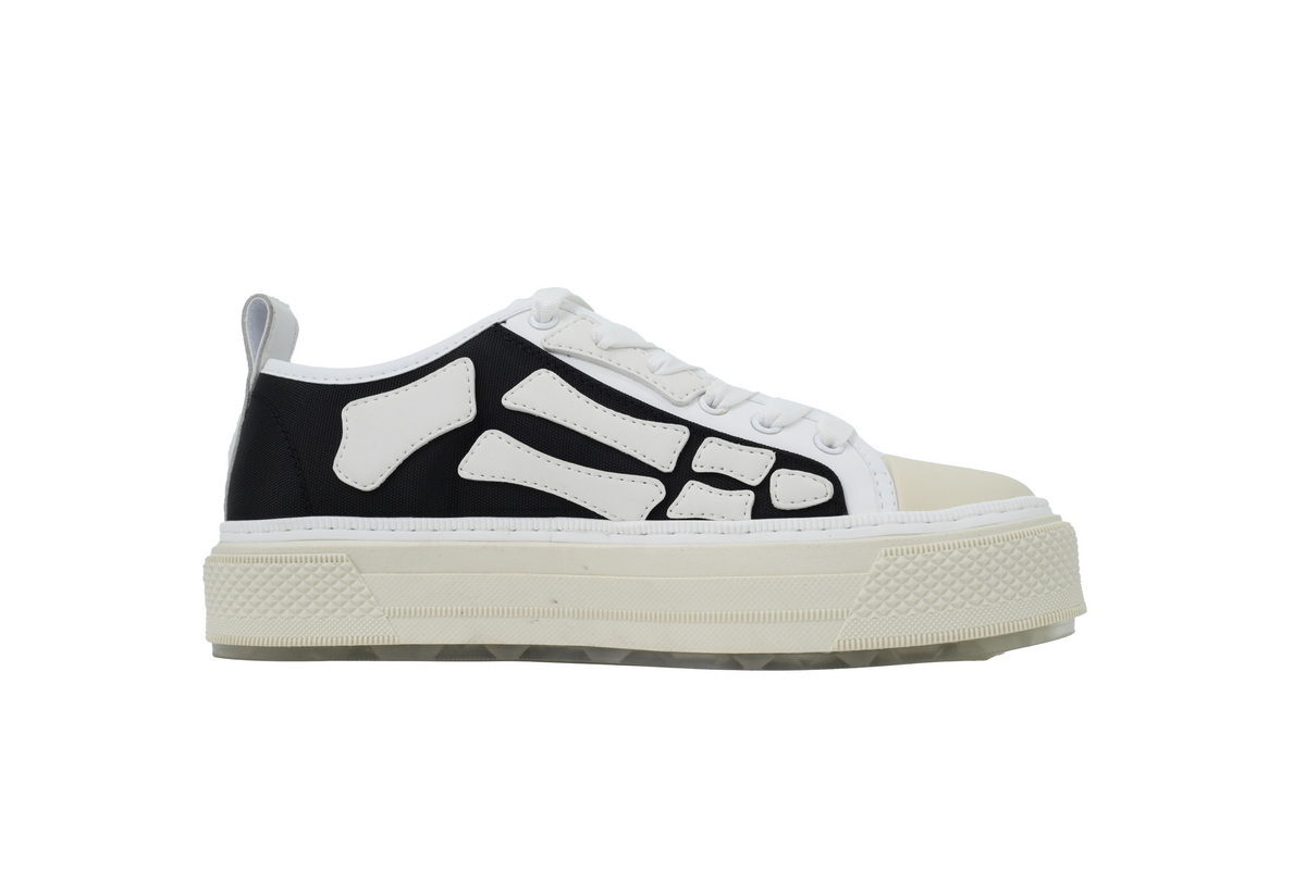 AMIRI Skel Court Lo Bone Black