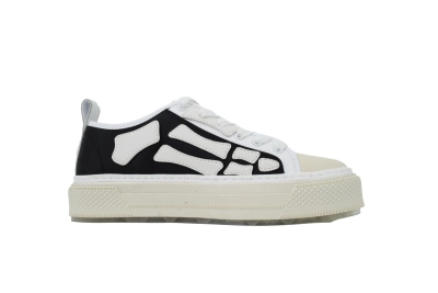 AMIRI Skel Court Lo Bone Black 02