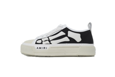 AMIRI Skel Court Lo Bone Black 01