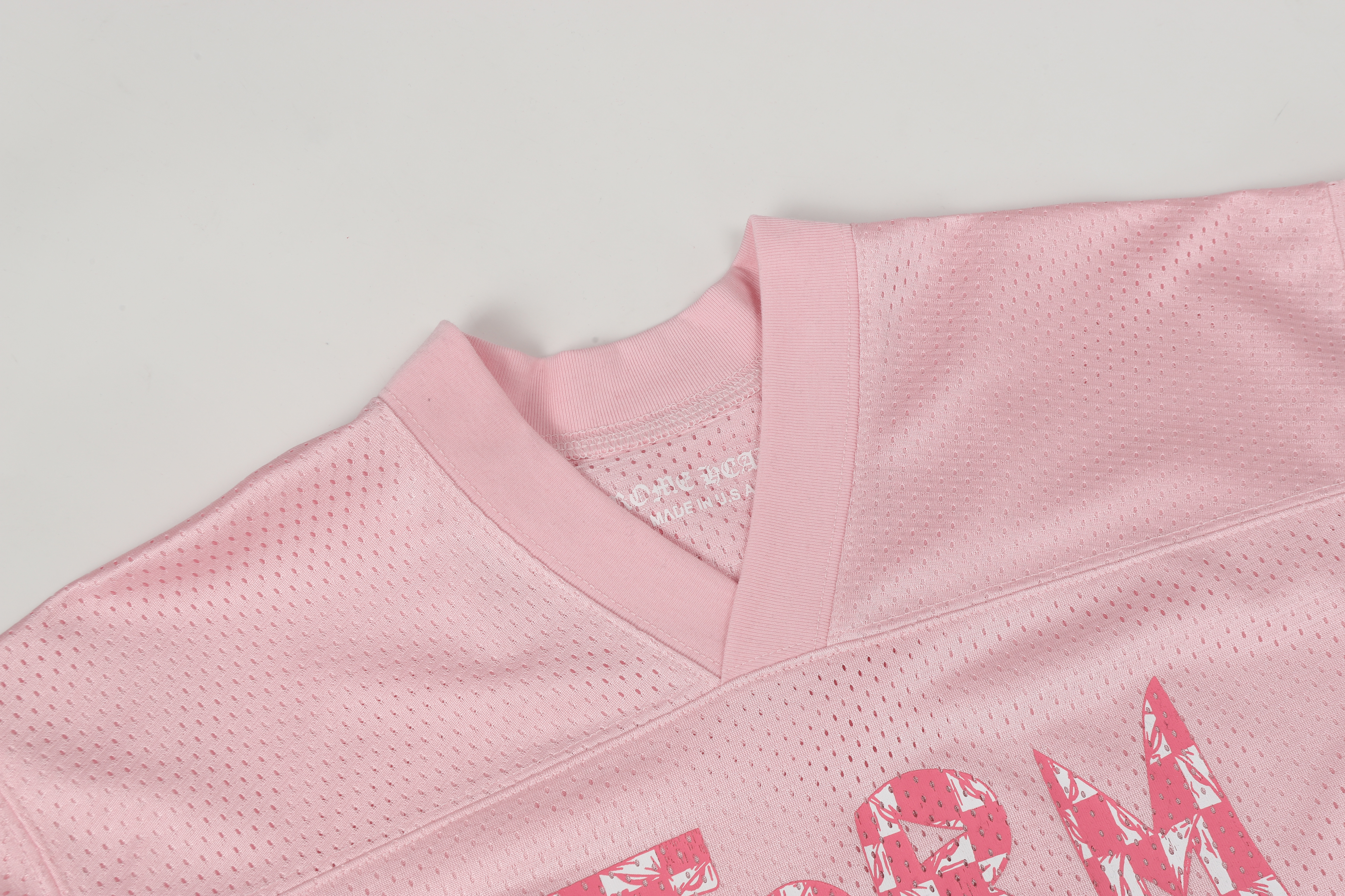 Chrome Hearts Love You Mesh Sports T-shirt Pink