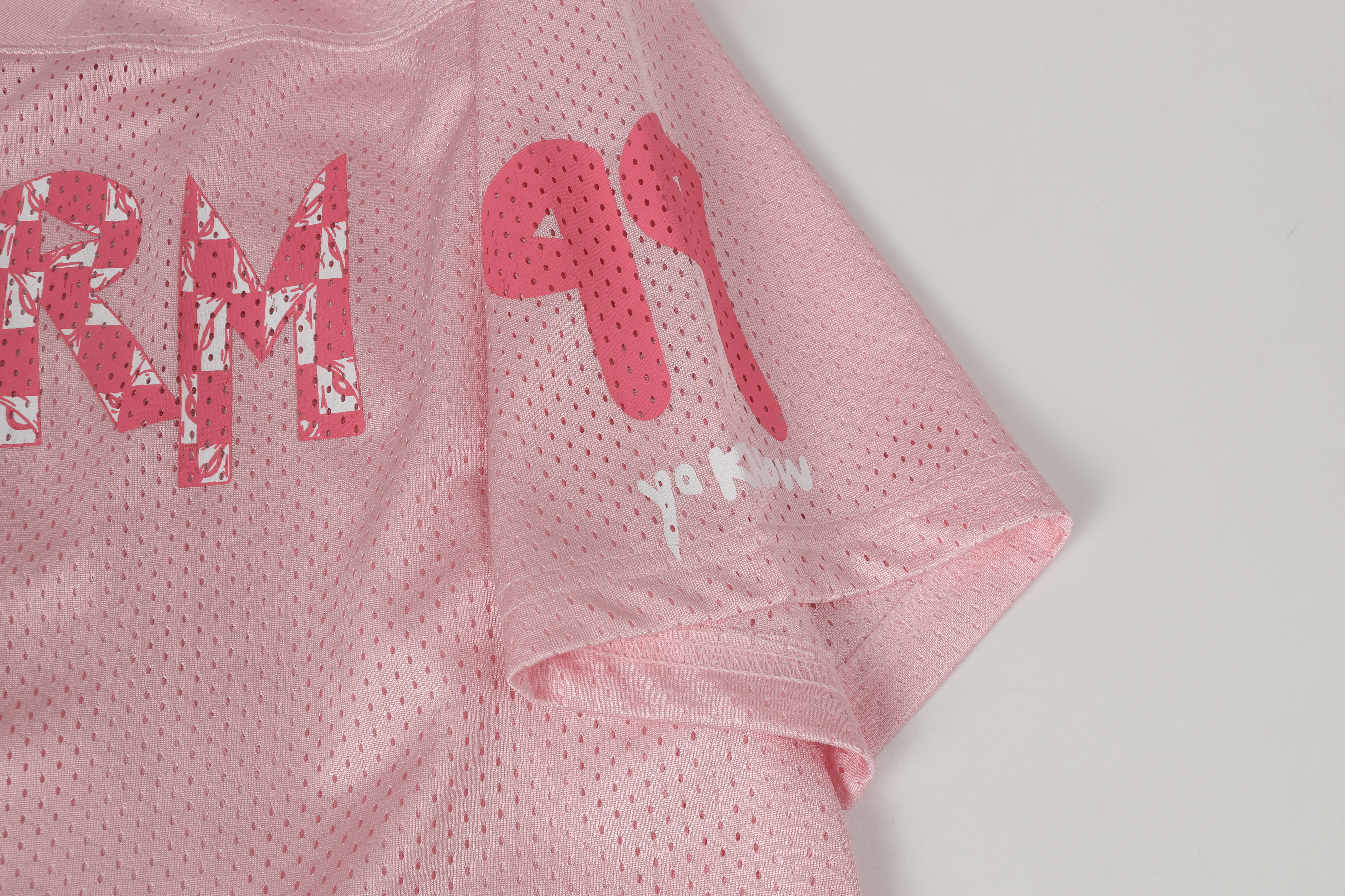 Chrome Hearts Love You Mesh Sports T-shirt Pink