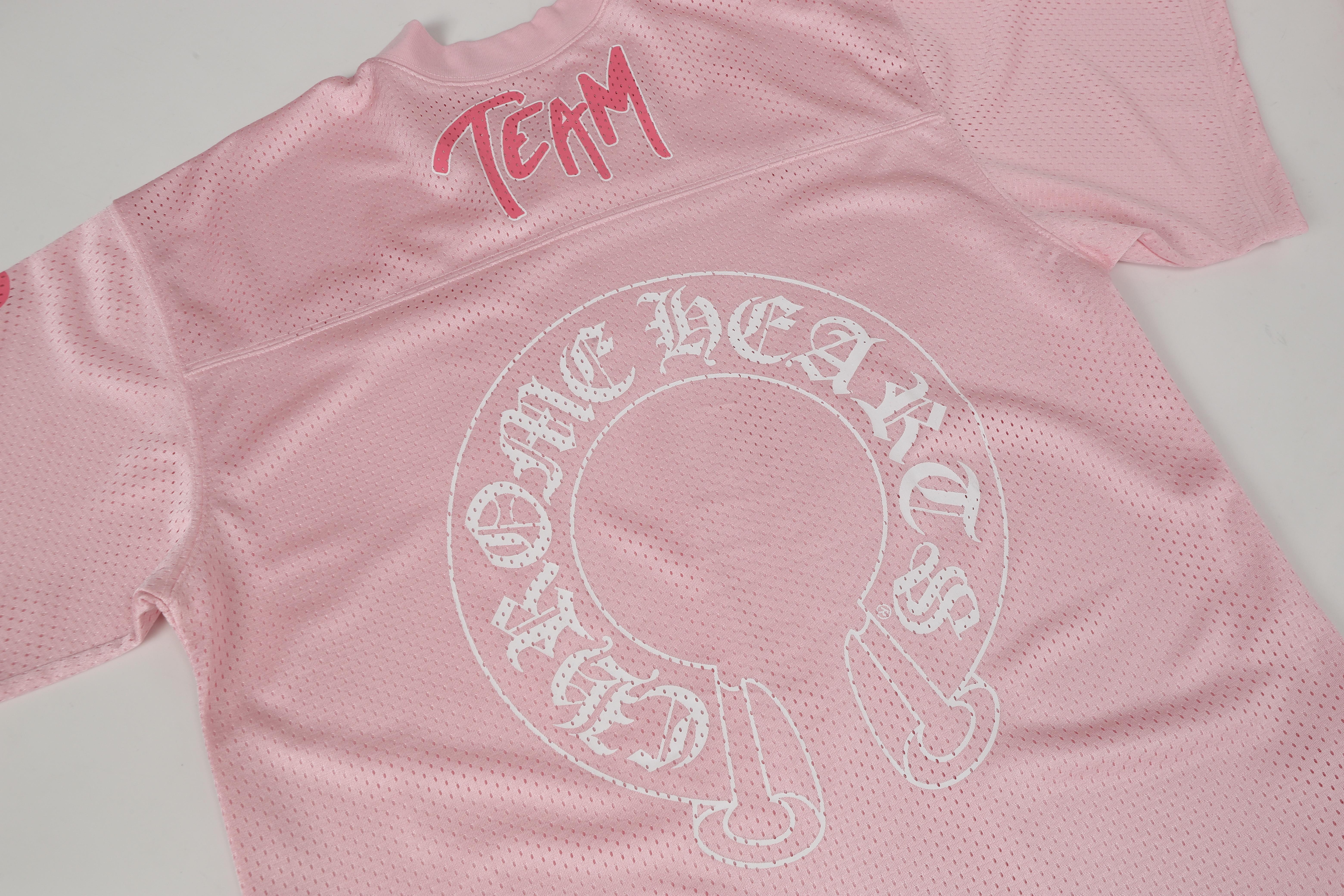 Chrome Hearts Love You Mesh Sports T-shirt Pink