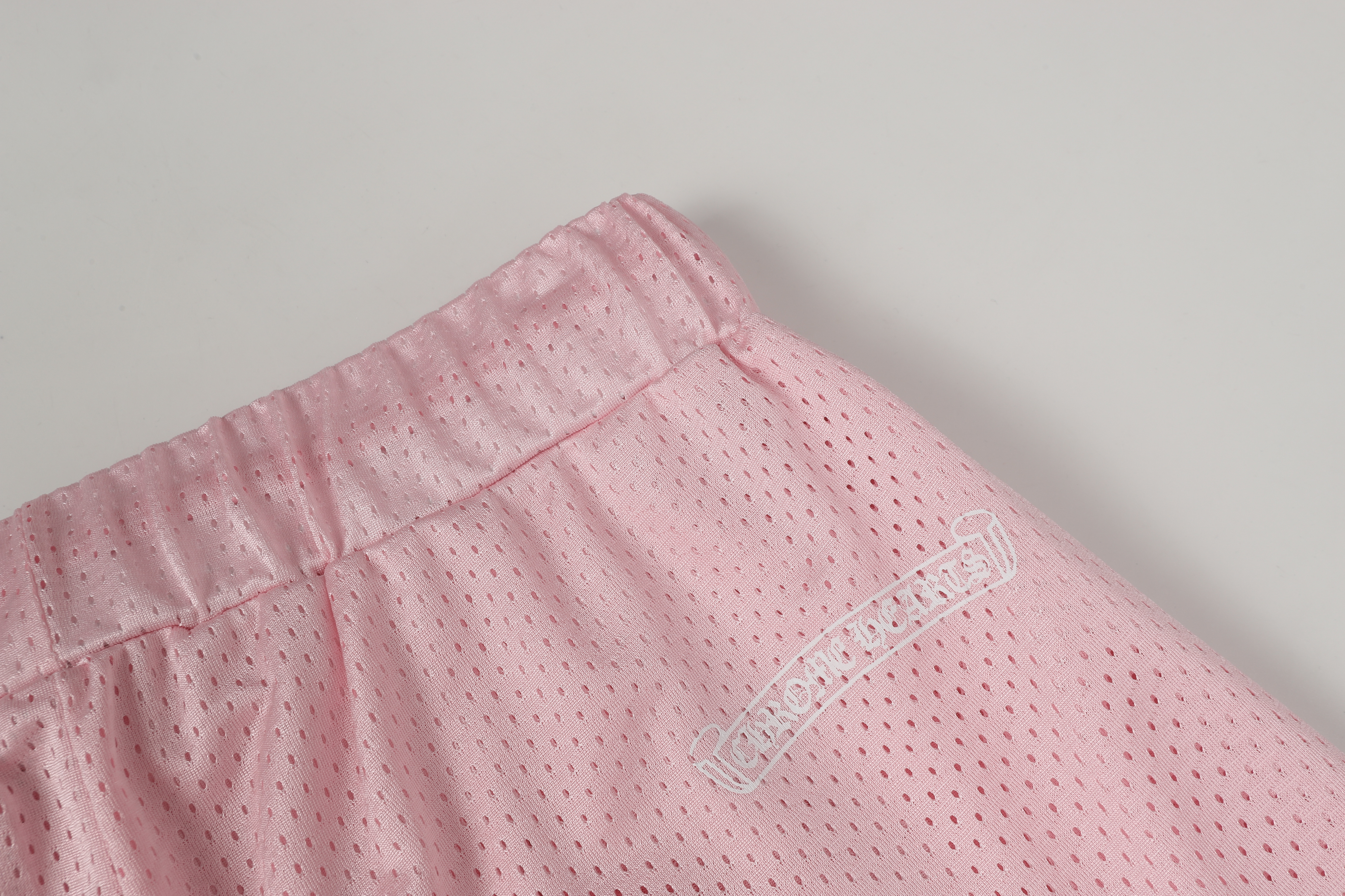 Chrome Hearts Love You Mesh Varsity Shorts Pink