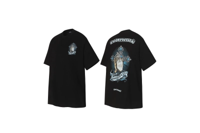 Chrome Hearts Praying Hands T-Shirt Black 01