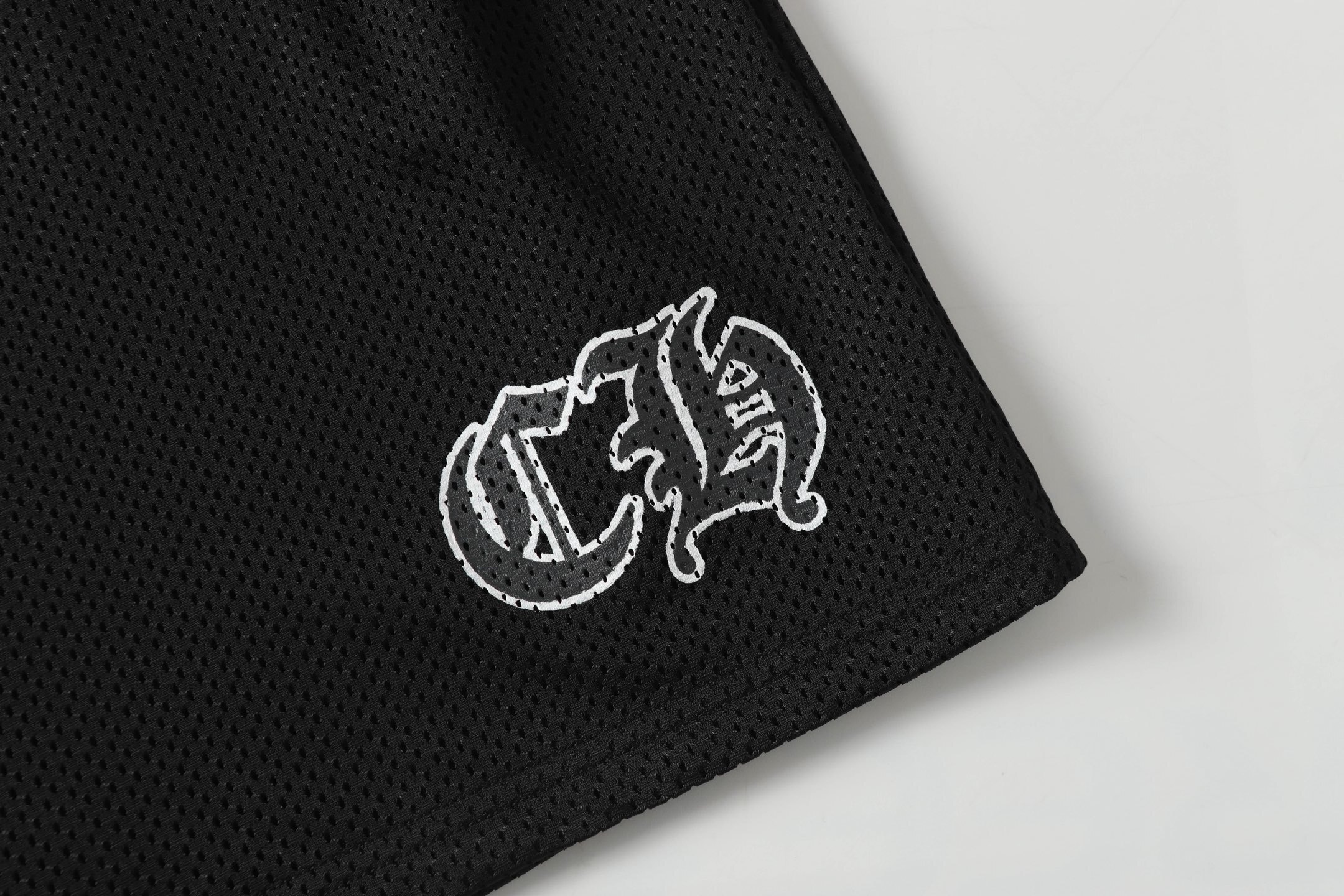 Chrome Hearts Sports Mesh Varsity Shorts Black