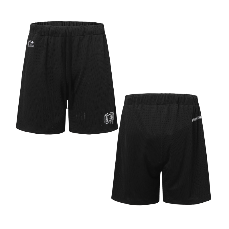 Chrome Hearts Sports Mesh Varsity Shorts Black