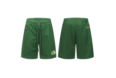 Chrome Hearts Sports Mesh Varsity Shorts Green 01