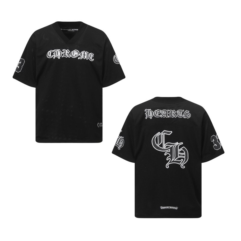 Chrome Hearts Stadium Mesh Short Sleeve Jersey Black
