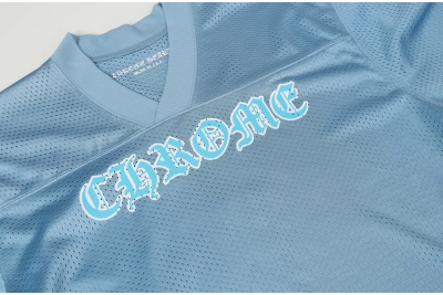 Chrome Hearts Stadium Mesh Short Sleeve Jersey Blue 02