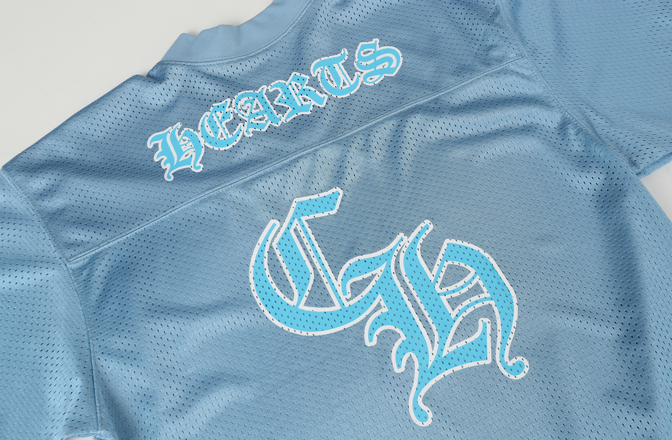 Chrome Hearts Stadium Mesh Short Sleeve Jersey Blue