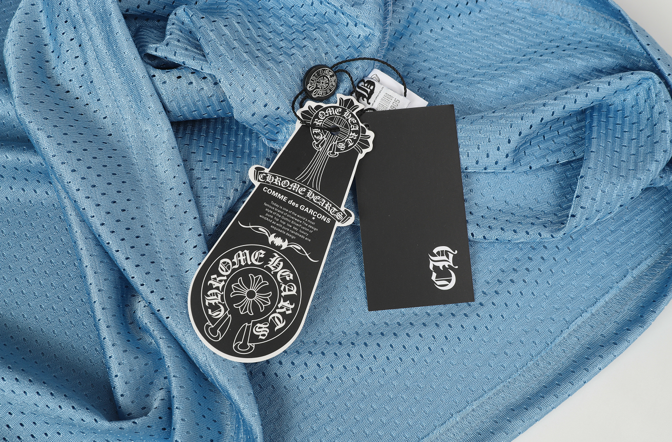 Chrome Hearts Stadium Mesh Short Sleeve Jersey Blue