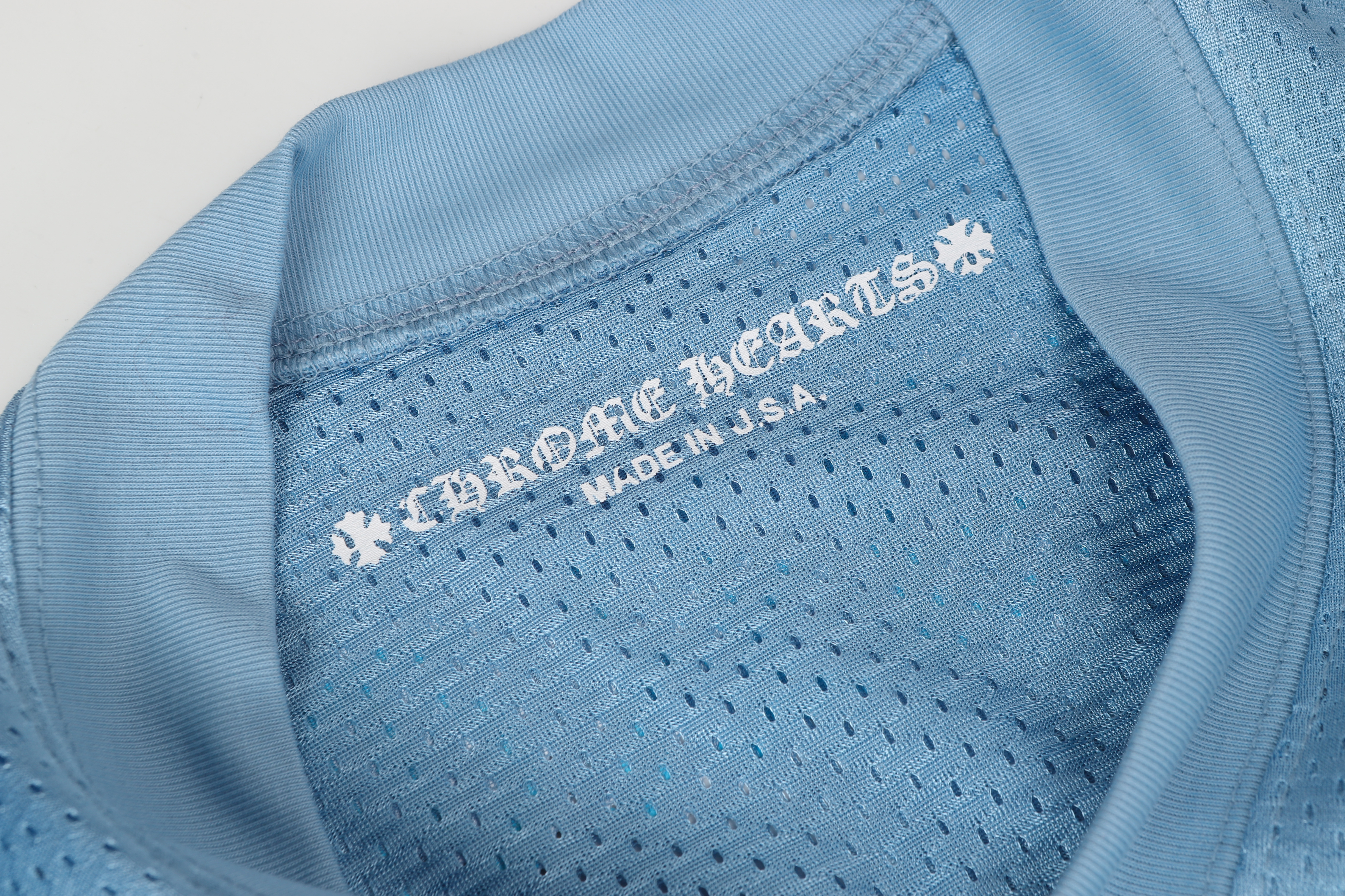 Chrome Hearts Stadium Mesh Short Sleeve Jersey Blue