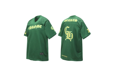 Chrome Hearts Stadium Mesh Short Sleeve Jersey Green 01