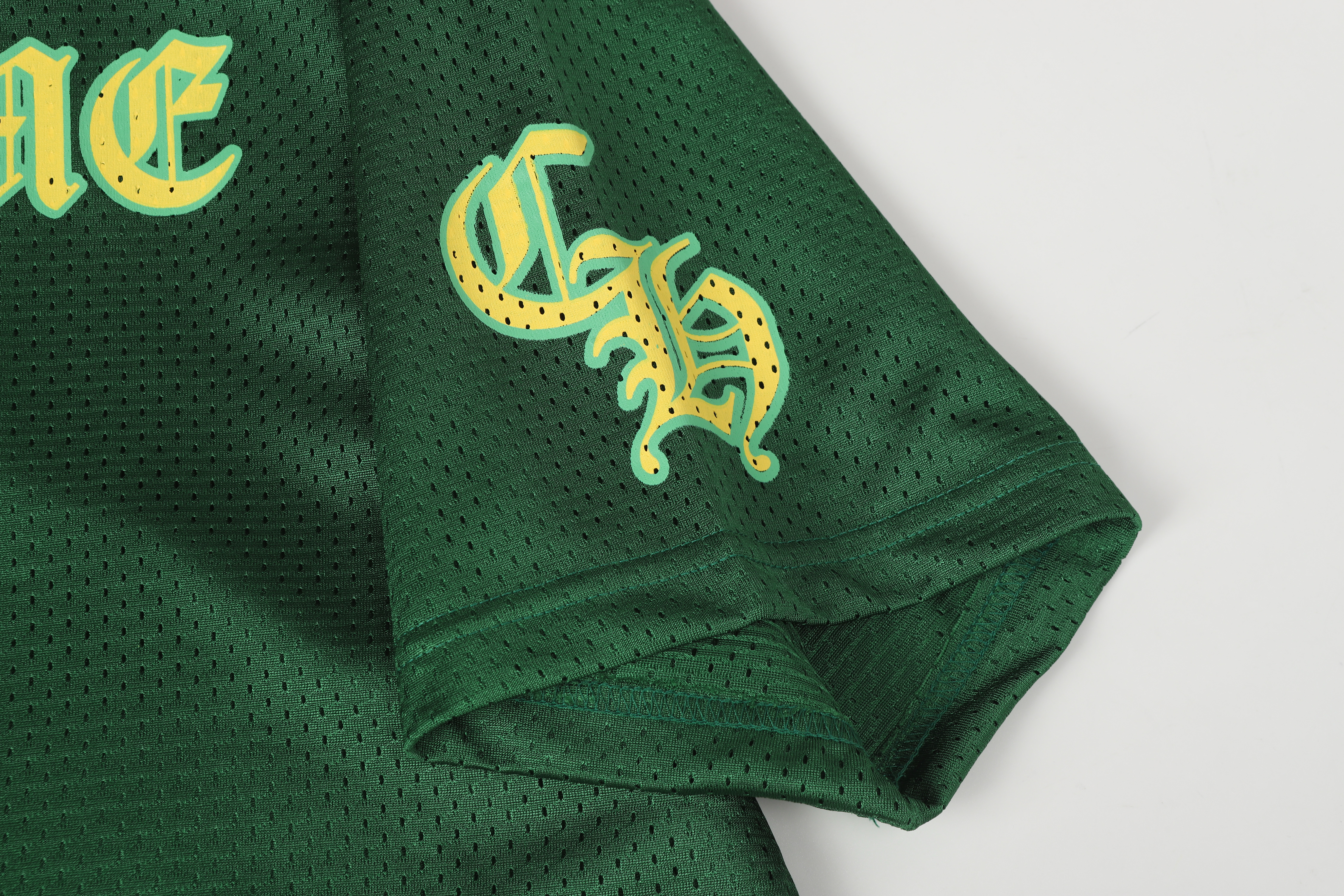 Chrome Hearts Stadium Mesh Short Sleeve Jersey Green