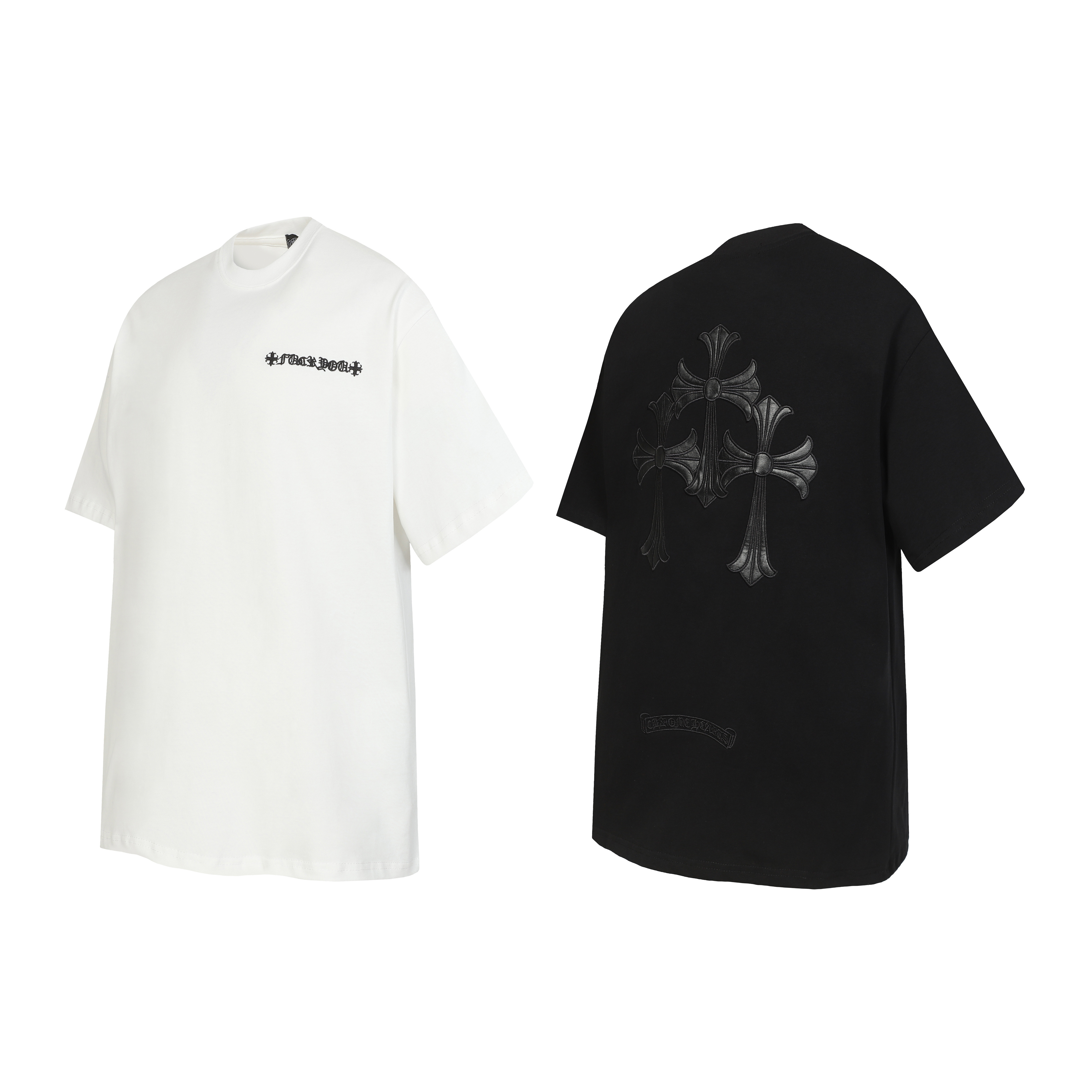 Chrome Hearts 3 Cross T-Shirt Black/White