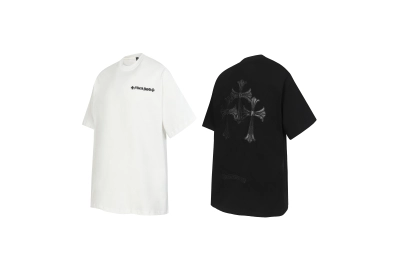 Chrome Hearts 3 Cross T-Shirt Black/White 01