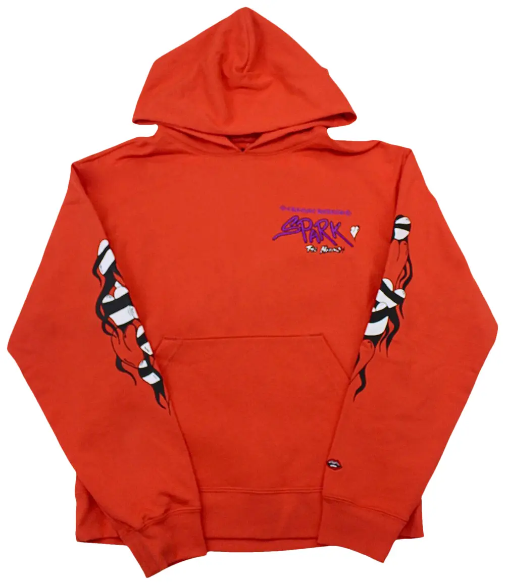 Chrome Hearts Matty Boy Sadistic Lipstick Hoodie Red Orange