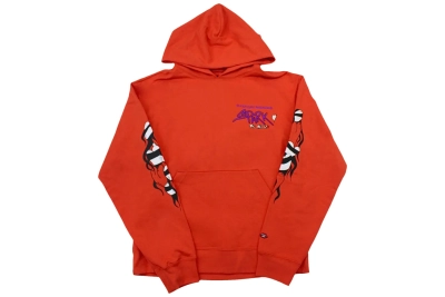 Chrome Hearts Matty Boy Sadistic Lipstick Hoodie Red Orange 01