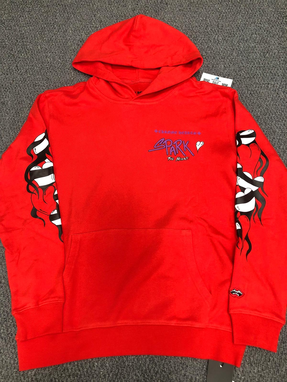 Chrome Hearts Matty Boy Sadistic Lipstick Hoodie Red Orange