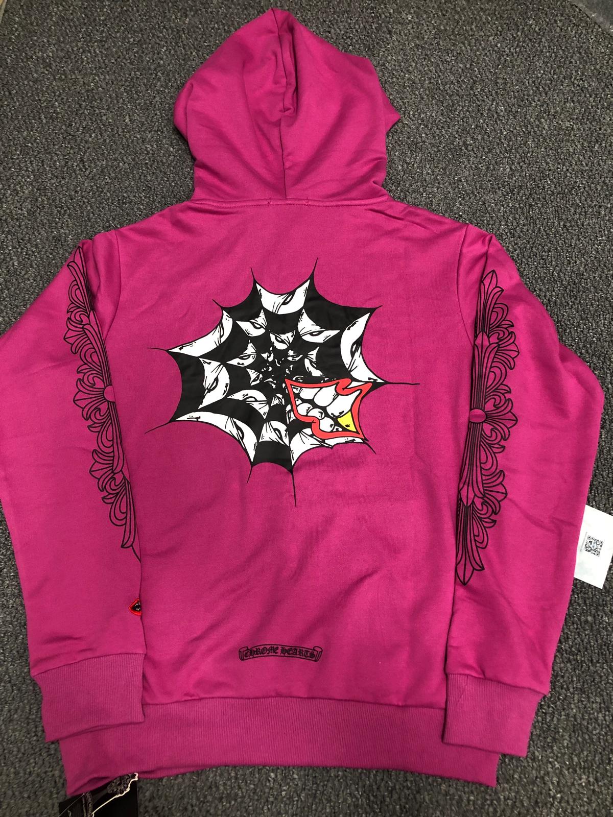 Chrome Hearts Matty Boy Spider Web Hoodie Purple