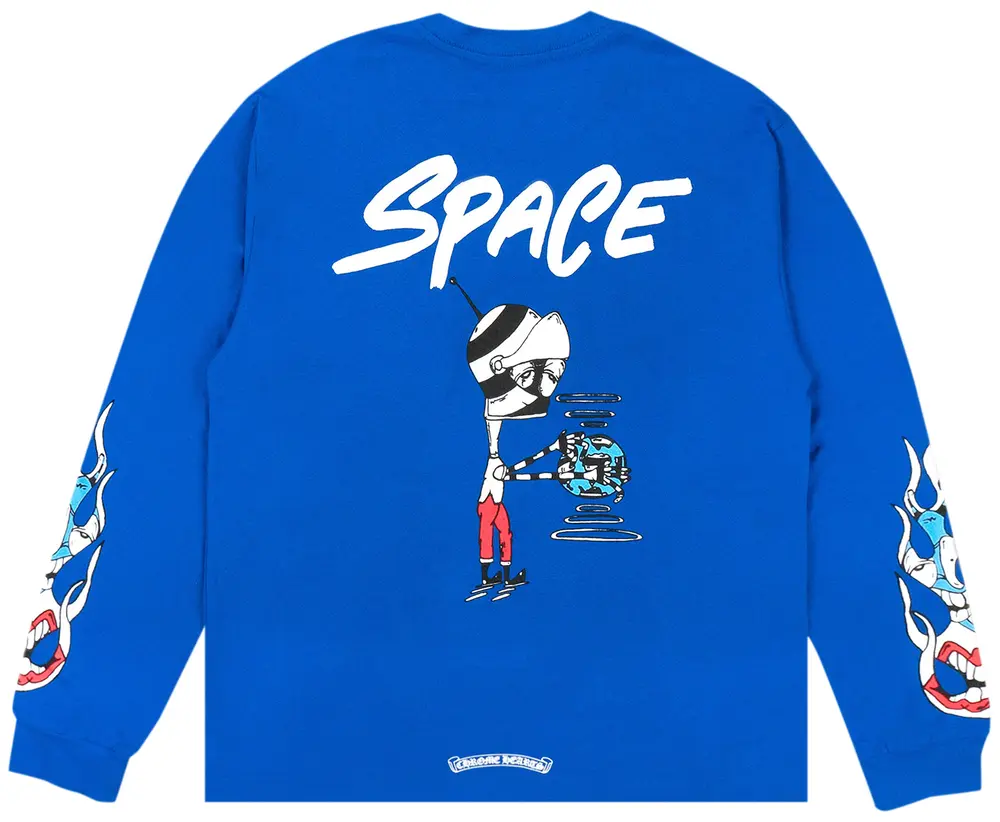 Chrome Hearts x Matty Boy Space Long-Sleeve T-Shirt Blue