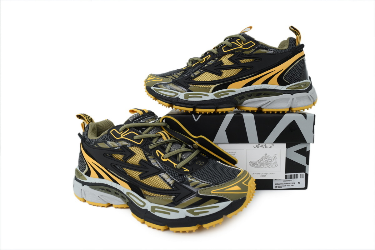 OFF WHITE Be Right Back Black Ocher Yellow OMIA295S26FAB0021016