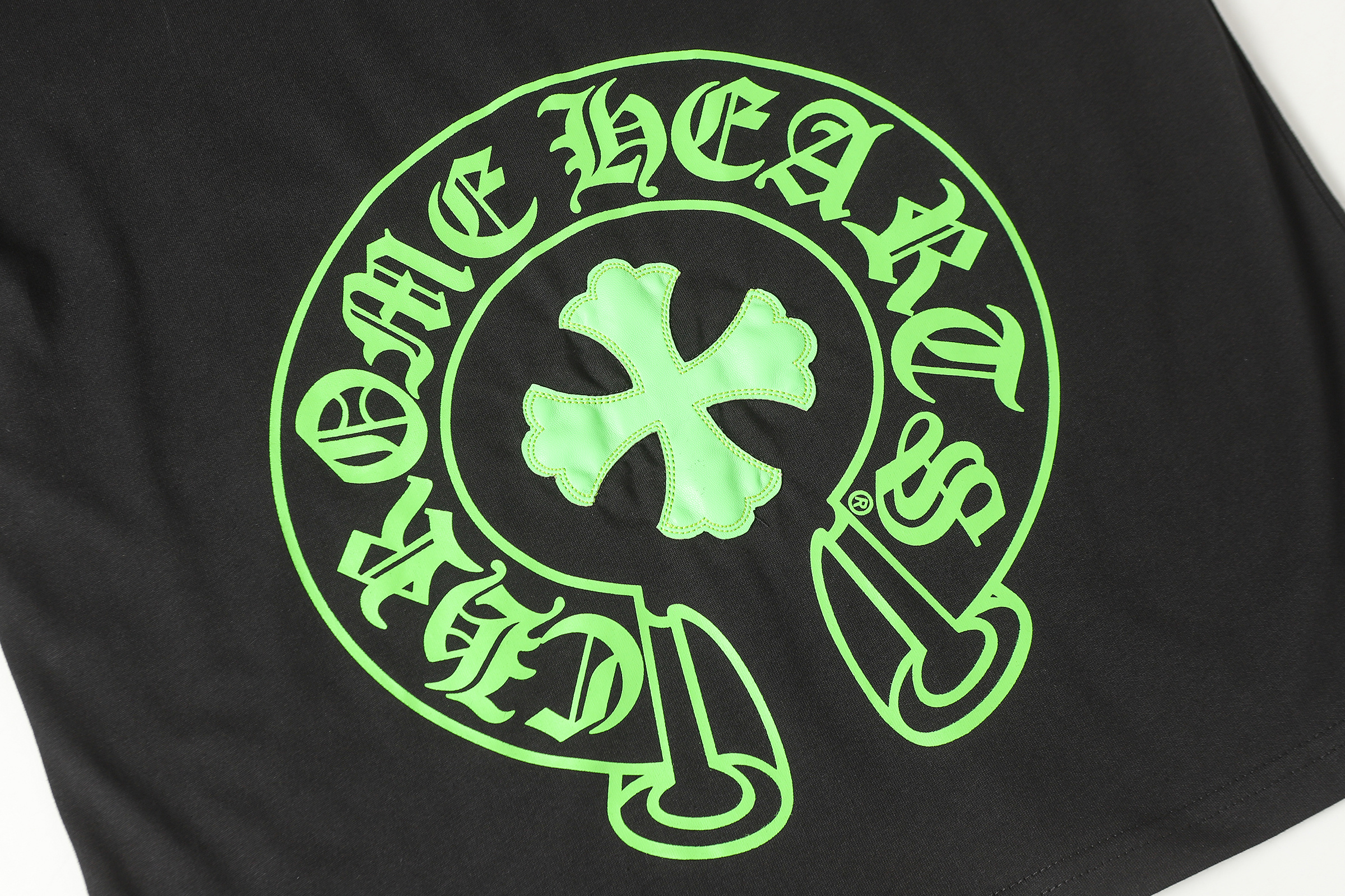 Chrome Hearts Horseshoe Green Printed T-shirt Black