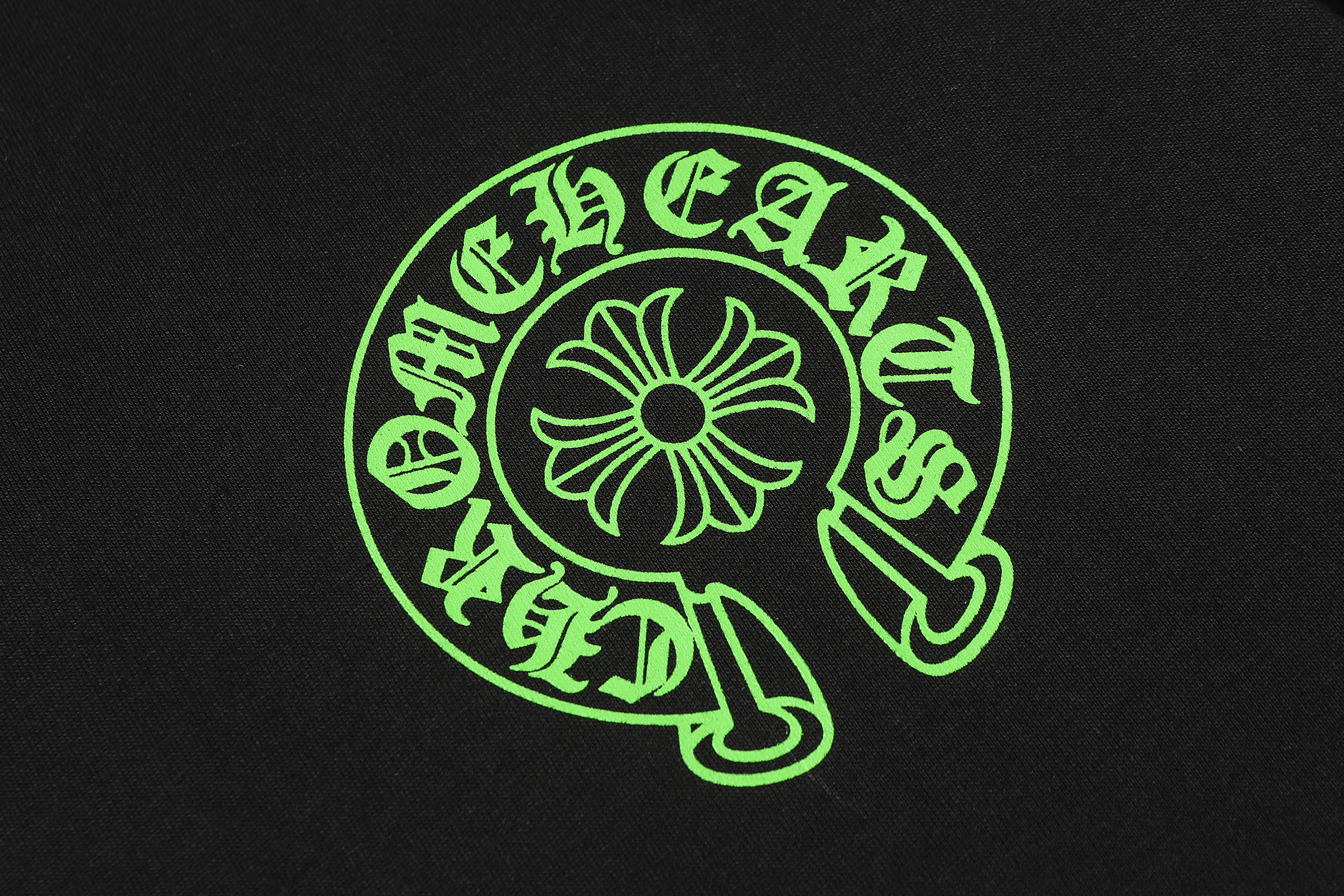 Chrome Hearts Horseshoe Green Printed T-shirt Black