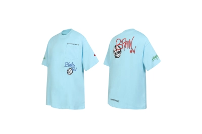 Chrome Hearts Matty Boy Brain New Tee Baby Blue 01