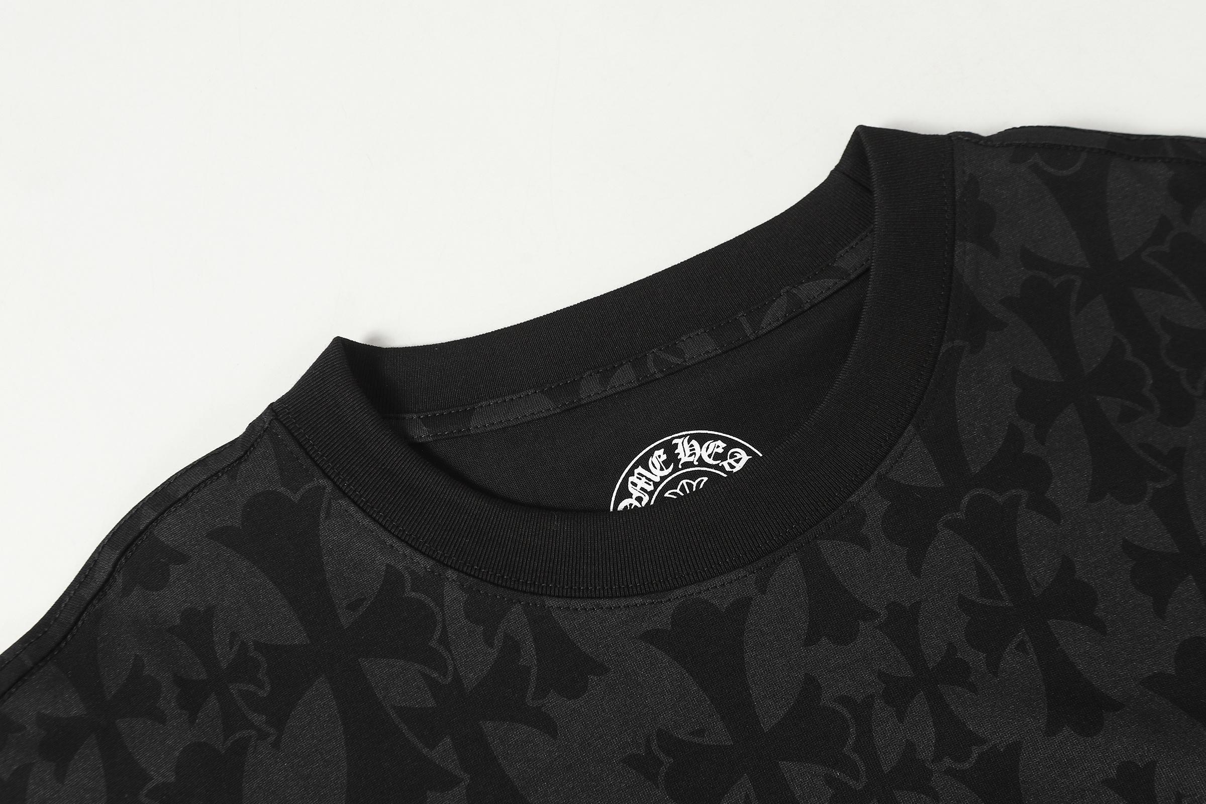 Chrome Hearts Cross Logo Monogram Scroll Logo Tee Black