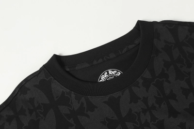 Chrome Hearts Cross Logo Monogram Scroll Logo Tee Black 02