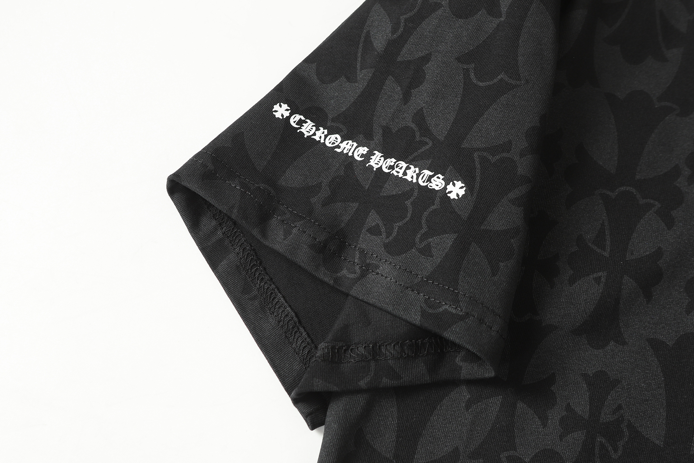 Chrome Hearts Cross Logo Monogram Scroll Logo Tee Black
