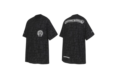 Chrome Hearts Cross Logo Monogram Scroll Logo Tee Black 01