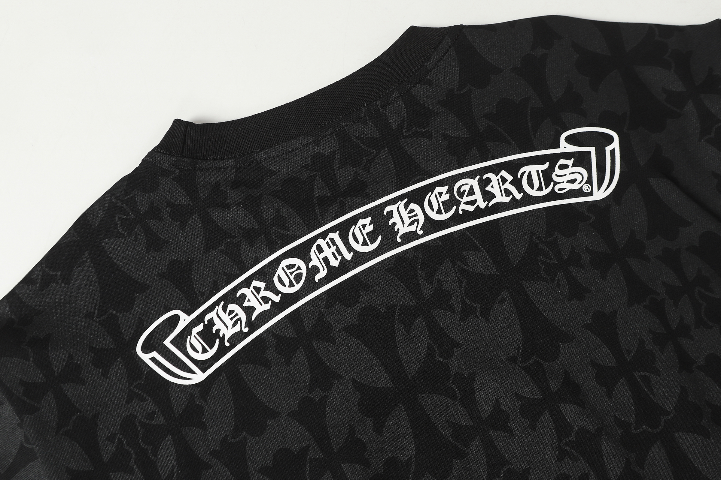 Chrome Hearts Cross Logo Monogram Scroll Logo Tee Black