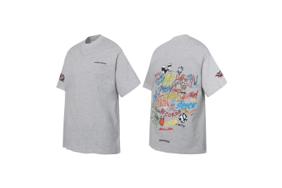 Chrome Hearts x Matty Boy PPO Brain Short-Sleeve T-Shirt Ash Grey 01