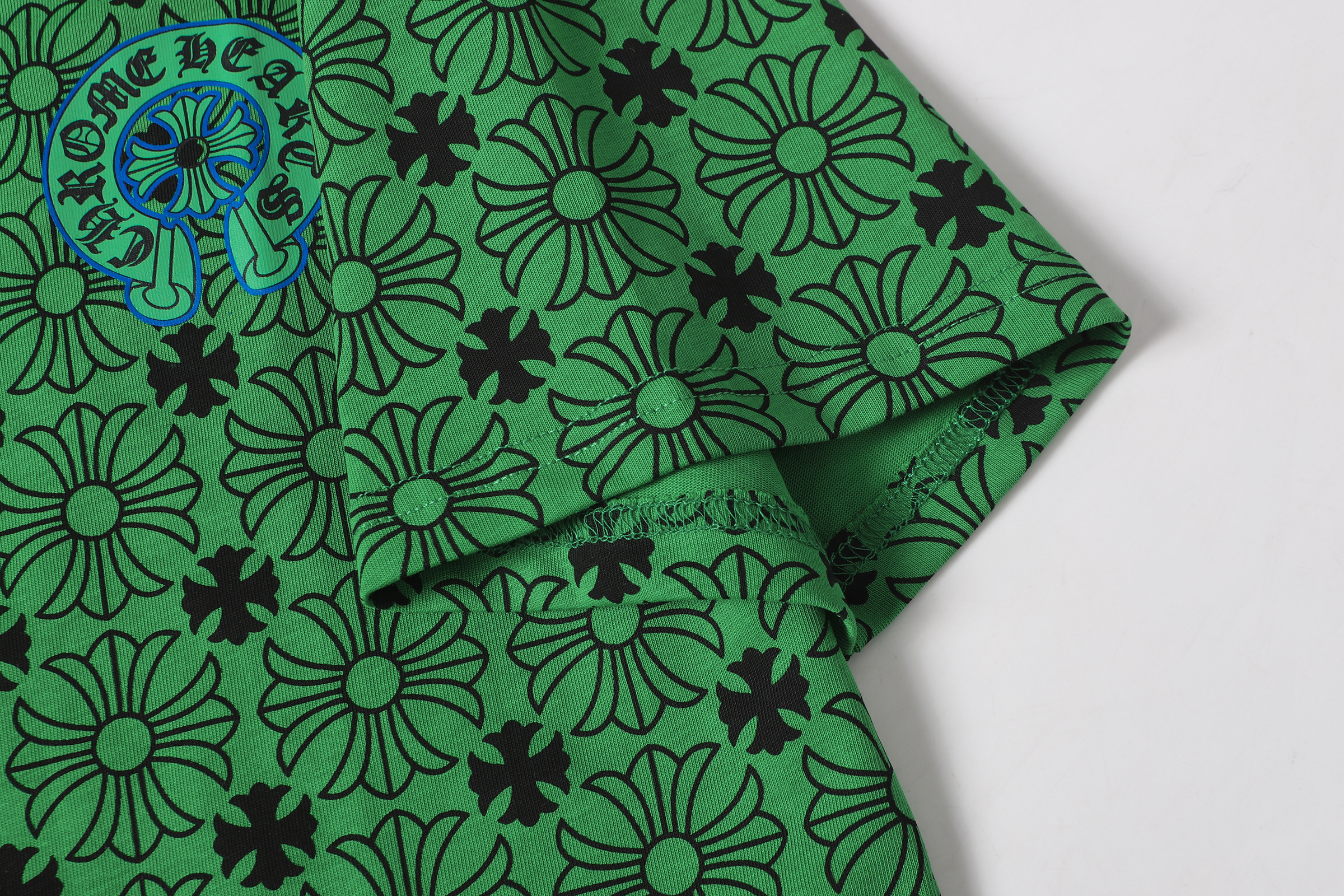 Chrome Hearts All-Over Cross Print T-Shirt Green
