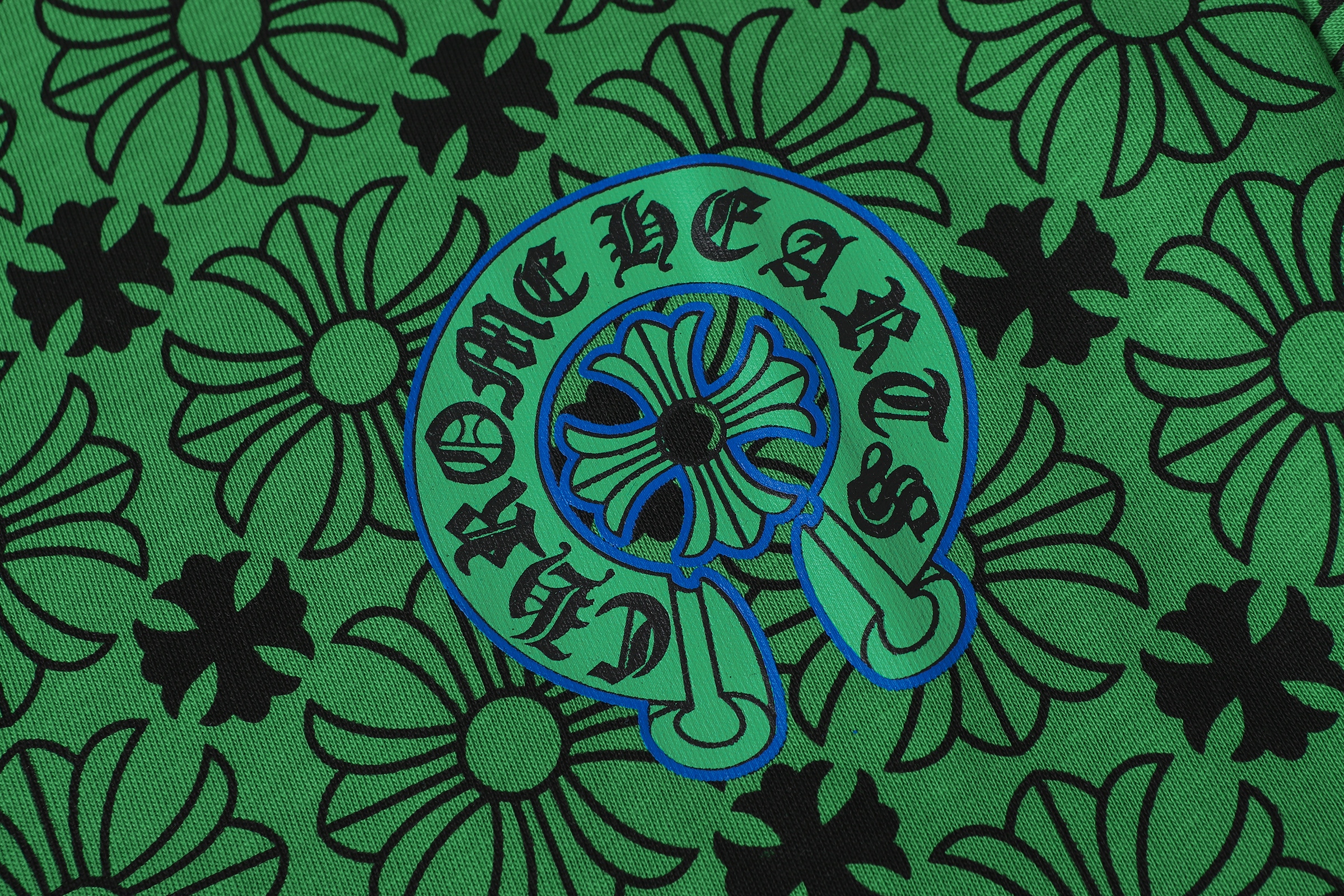 Chrome Hearts All-Over Cross Print T-Shirt Green