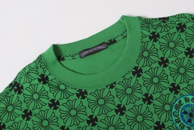 Chrome Hearts All-Over Cross Print T-Shirt Green 02