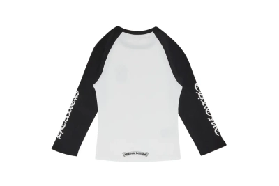 Chrome Hearts Dagger Long-Sleeve Baseball 3/4 Shirt White/Black 02