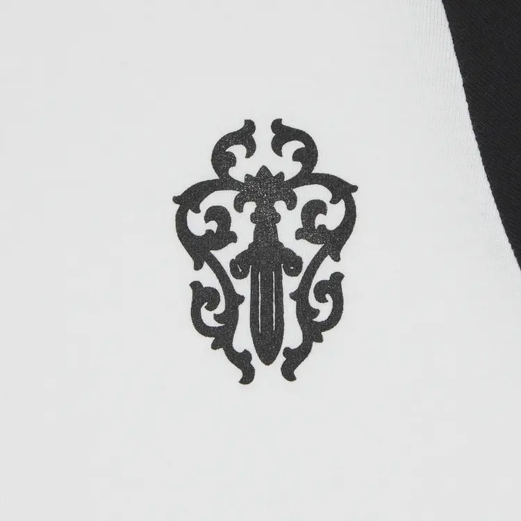 Chrome Hearts Dagger Long-Sleeve Baseball 3/4 Shirt White/Black