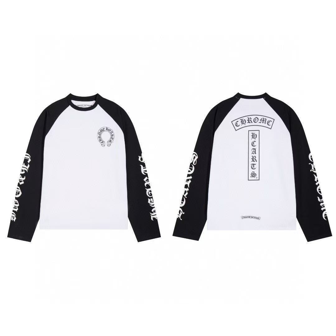 Chrome Hearts Long-Sleeve Shirt White/Black Y82#