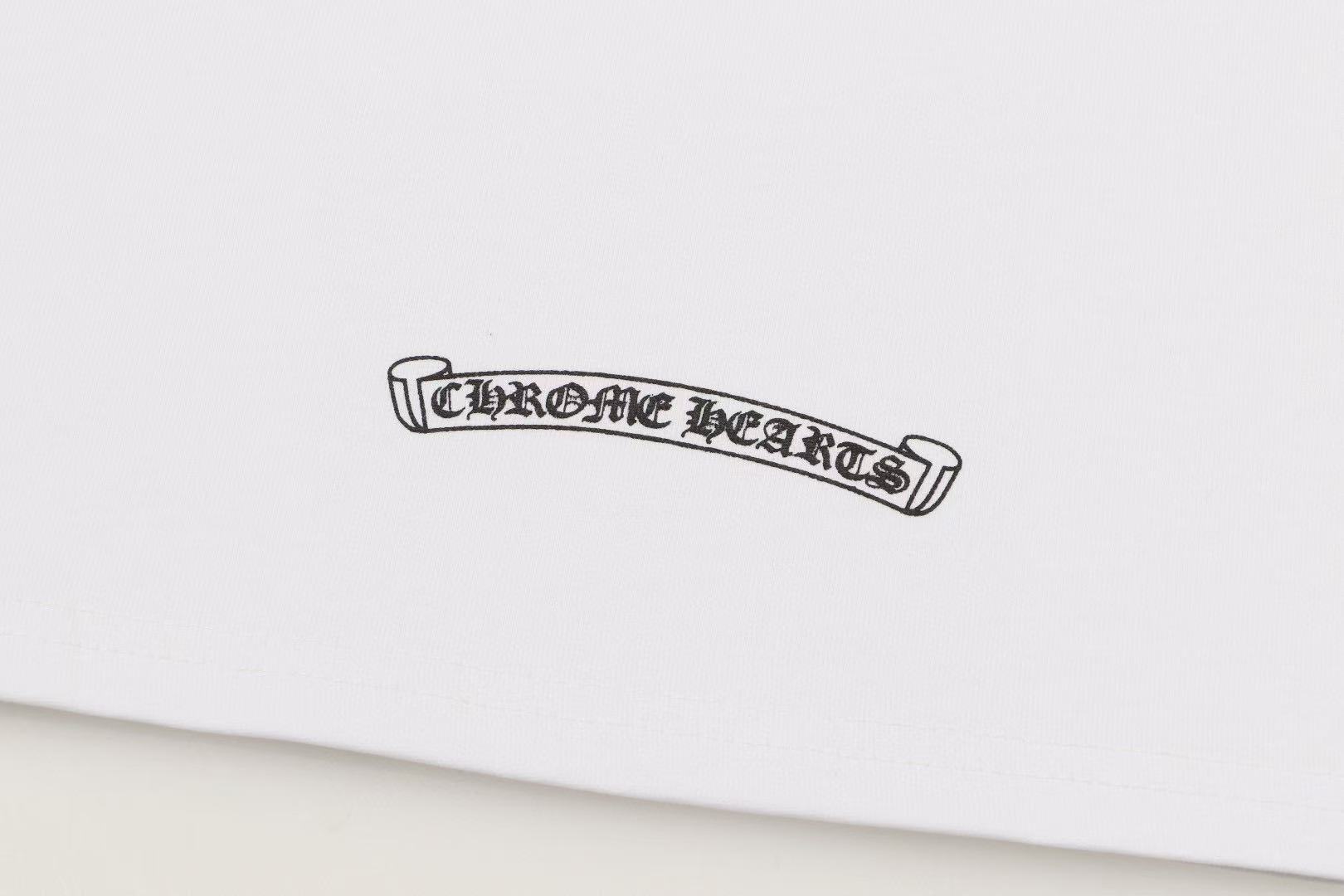 Chrome Hearts Long-Sleeve Shirt White/Black Y82#