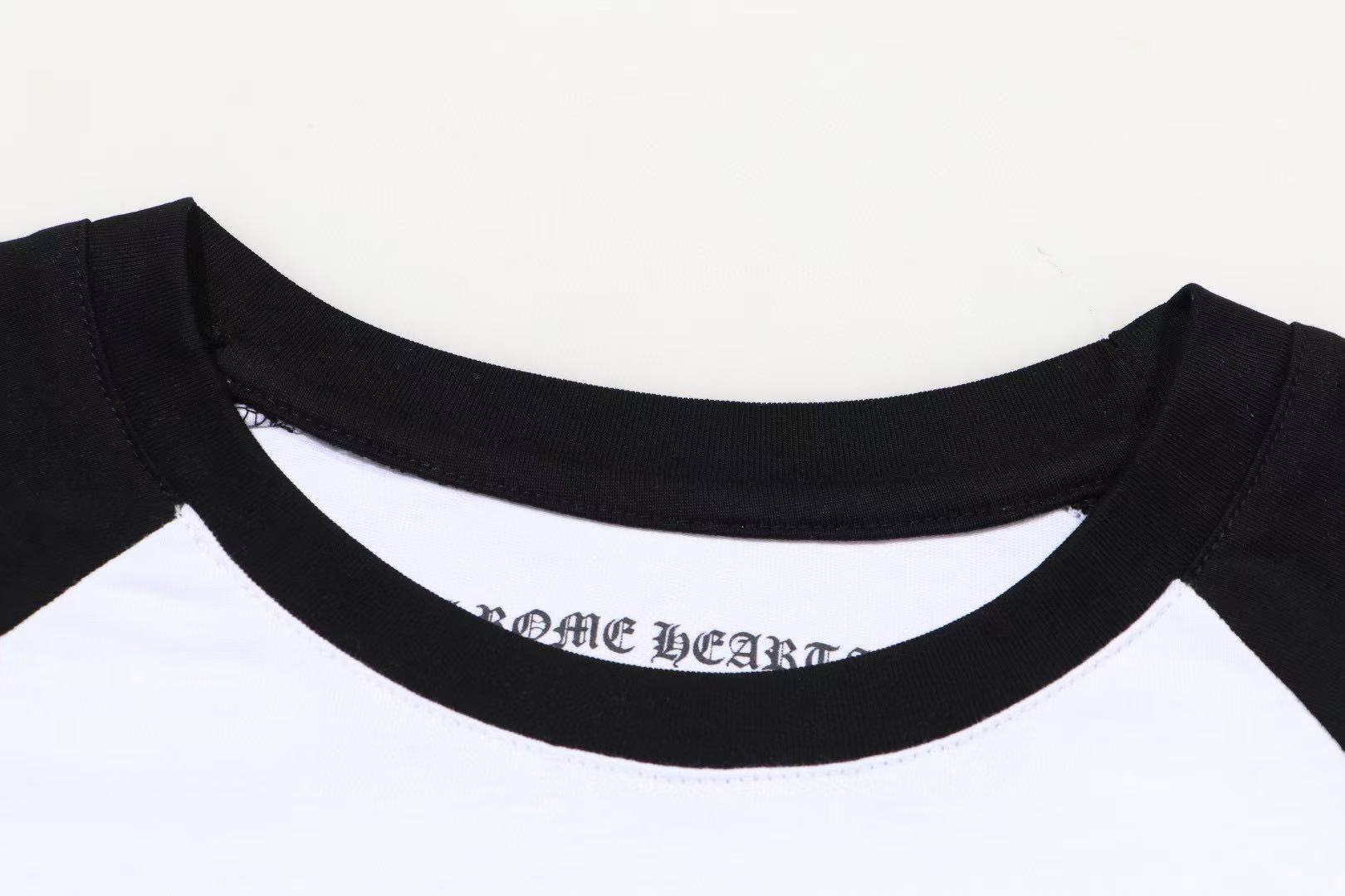 Chrome Hearts Long-Sleeve Shirt White/Black Y82#