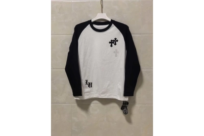 Chrome Hearts Long-Sleeve Shirt White/Black Y87# 01