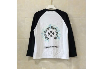 Chrome Hearts Long-Sleeve Shirt White/Black Y89# 02