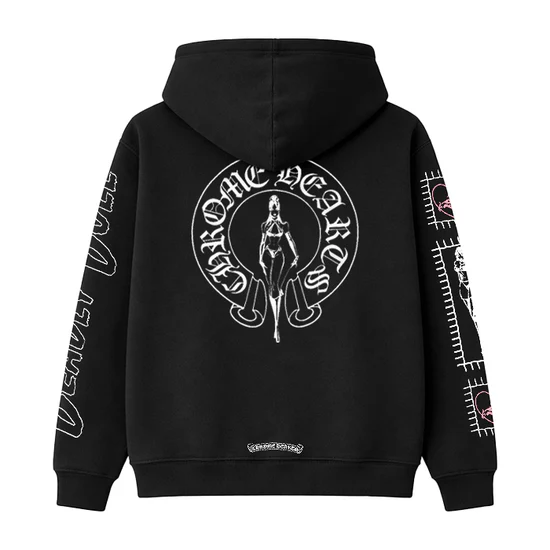 Chrome Hearts Deadly Doll Zip-up Hoodie Black