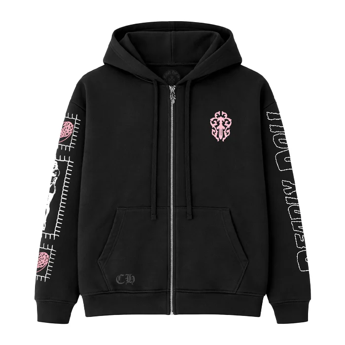 Chrome Hearts Deadly Doll Zip-up Hoodie Black