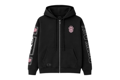 Chrome Hearts Deadly Doll Zip-up Hoodie Black 02
